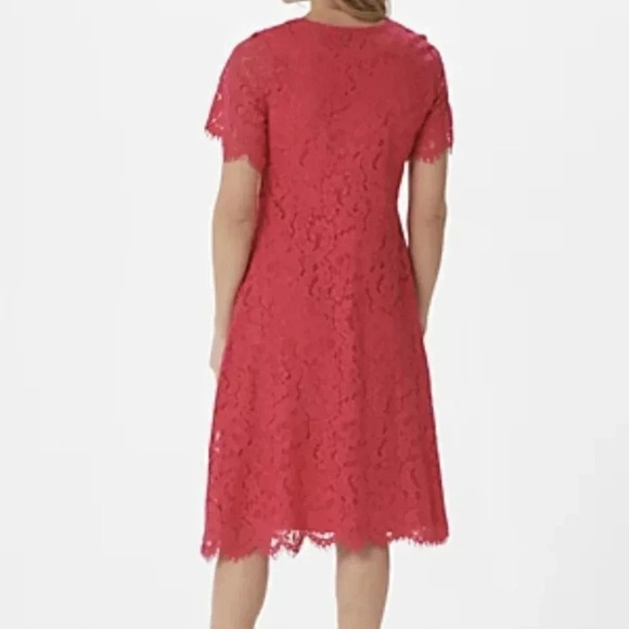 Isaac mizrahi live women's lace Fit and flare dress - Picture 3 of 10